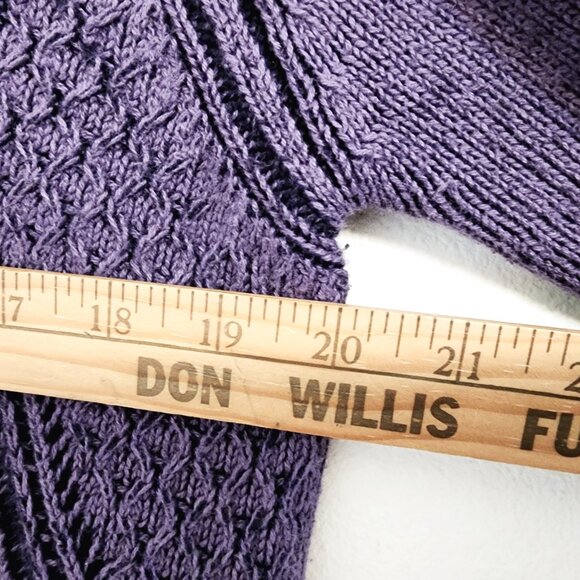 Vtg Calvin Klein Women's Knit Sweater Top Boat Neck Knit Plum Sz L/G Whimsigoth - Picture 10 of 12